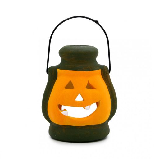 Mécsestartó kerámia tök viharlámpa 9cm