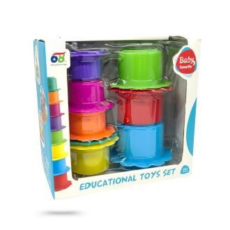 Játék toronyépítő átfolyós 8db BB8149