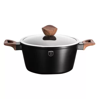 Lábas fedővel márványbevonattal fekete/rózsafa 20cm BH/1716 (Terméktörzsből)