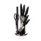 Késkészlet 8 részes, akril állvánnyal Black Silver BH-2565N