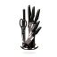 Késkészlet 8 részes, akril állvánnyal Black Silver BH-2565N