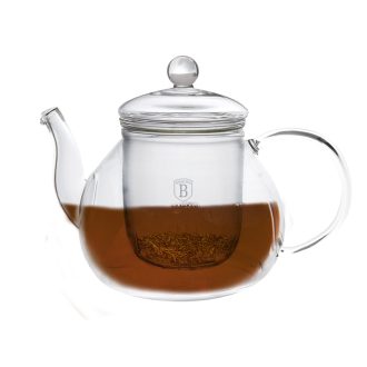 Teáskancsó szűrővel Black Silver 950ml BH-7804