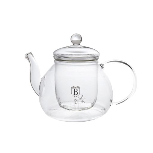 Teáskancsó szűrővel Black Silver 950ml BH-7804