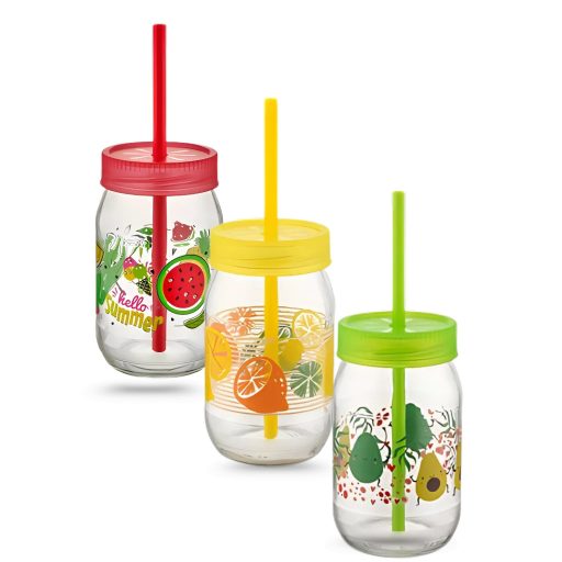 Pohár szívószállal 380ml C-00162