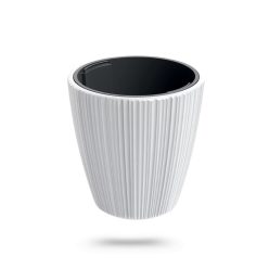 Virágcserép Oro alacsony fehér 35cm