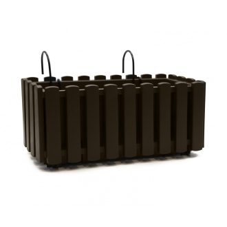 Balkonláda akasztóval Boardee Fencycase barna 38cm