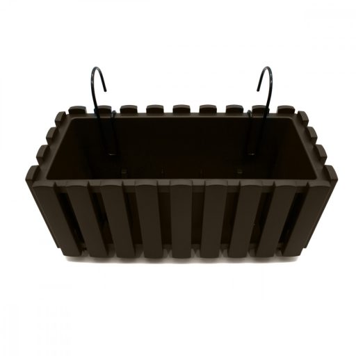Balkonláda akasztóval Boardee Fencycase barna 58cm