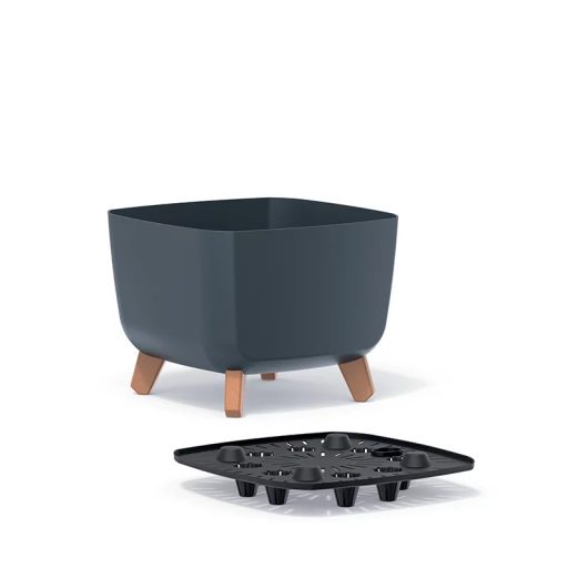 Virágcserép Gracia Square antracit 40cm