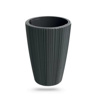 Virágcserép Oro magas sötétszürke 30cm