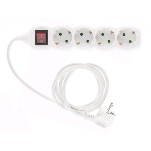 Entac elosztó 4-es, kapcsolóval 3m Nr. ESE1,5G4-3-SW