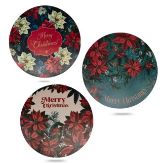 Kar. étk. tányéralátét szett, kerek 6db-os F26-02