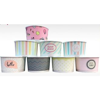 Eld. Papírtégely Pasztell Mix 245ml 25db/cs IPCFM0245 (Terméktörzsből)