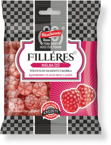 Keménycukorka Filléres málna HSweets 80g