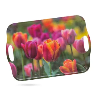 Tálca füles műa. 41,8X28,5X2,3cm Tulipán M40375