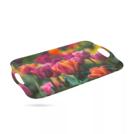 Tálca füles műa. 41,8X28,5X2,3cm Tulipán M40375