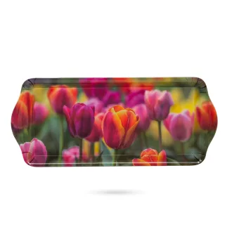 Tálca zserbós műa. 33x14,5x2,5cm Tulipán M40378