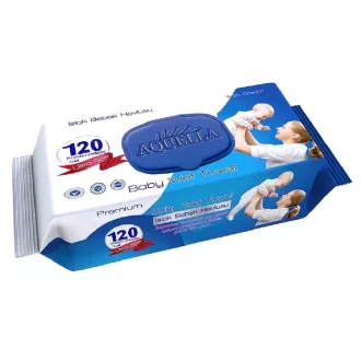 Aquella nedves baby törlőkendő visszazárható 120lap/cs. (Terméktörzsből)