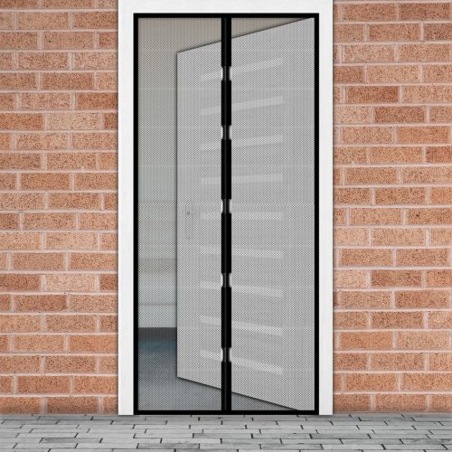 Szúnyogháló ajtóra mágneses Fekete 100×210cm