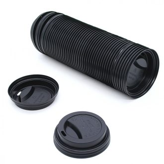   xEld. Papírpohár tető ivólyukkal fekete/fehér 73mm 50db/cs. PL6-BL-WH