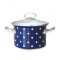 yZom. fazék fedővel kék pöttyös átm.24cm 5,5l Nr.RS-1240