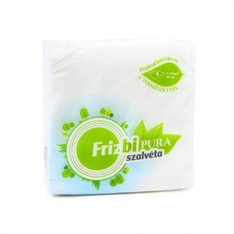 Szalvéta Frizbi Pura fehér 1rtg 32X32cm 40lap