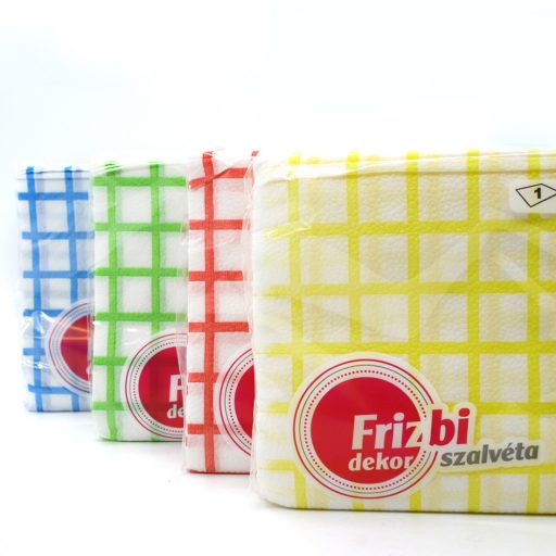 Szalvéta Frizbi kockás 1rtg 32X32cm 40lap