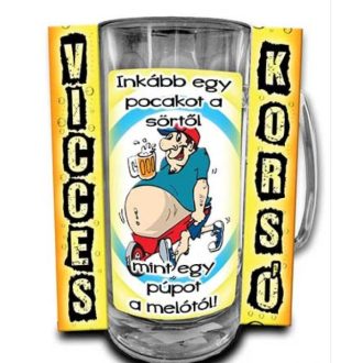Vicces korsó 3dl - Inkább egy pocakot a sörtől...